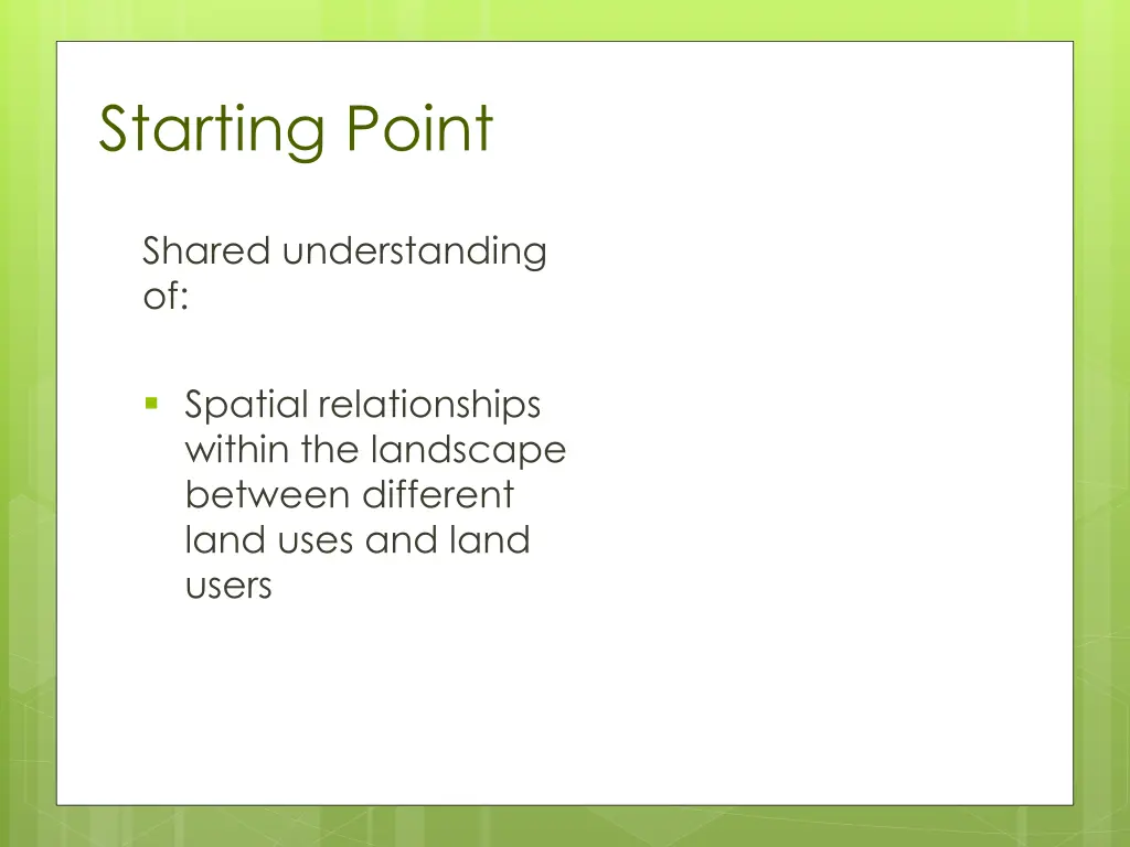 starting point 1