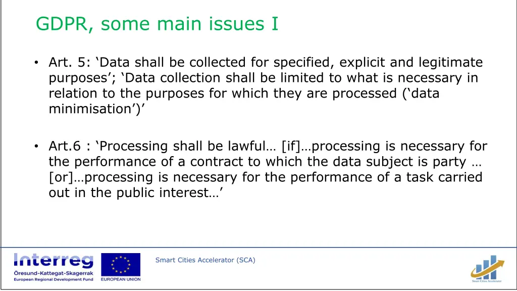 gdpr some main issues i