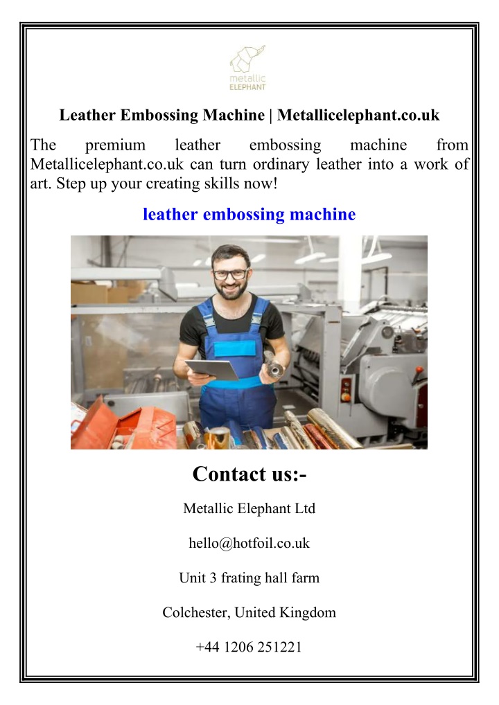 leather embossing machine metallicelephant co uk