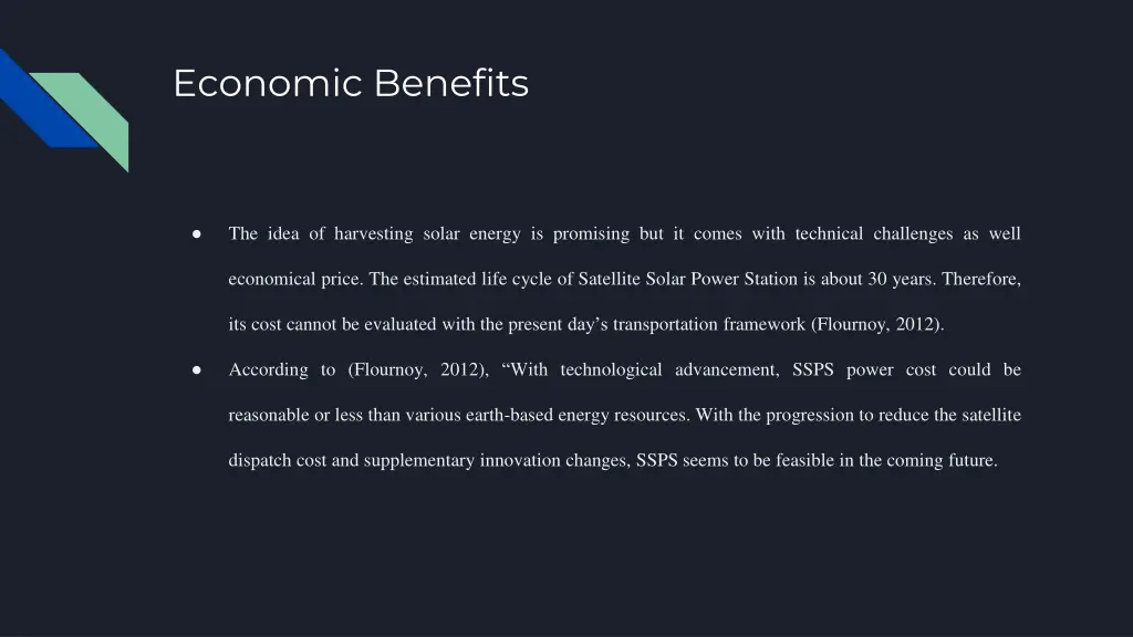 economic benefits