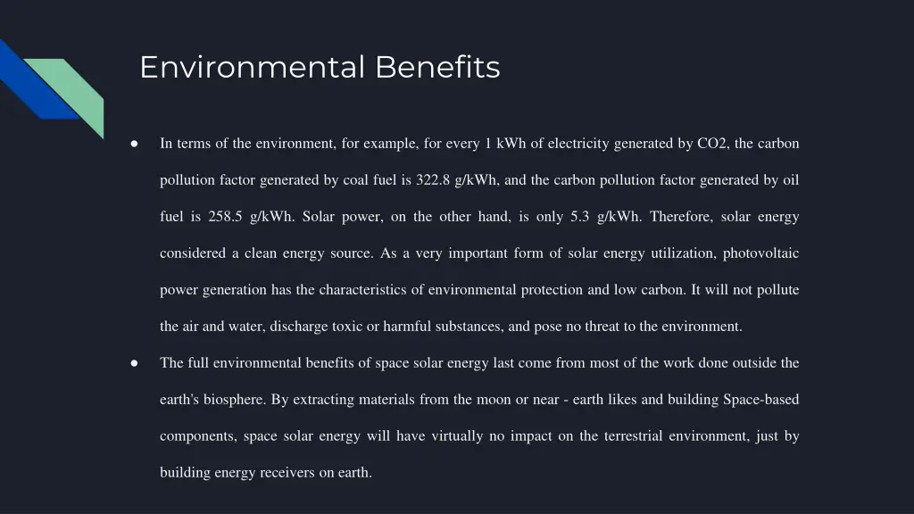 environmental benefits