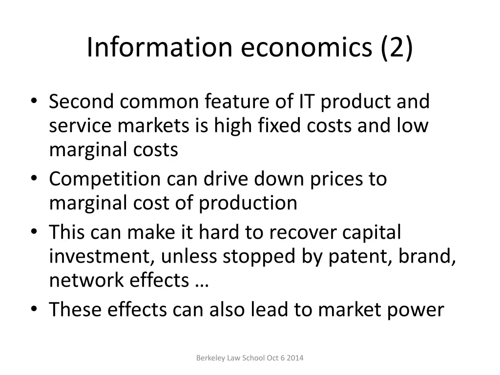 information economics 2