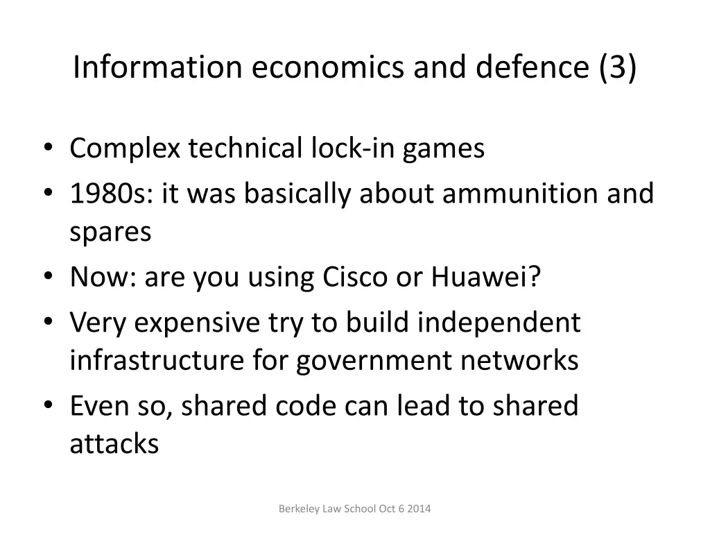information economics and defence 3