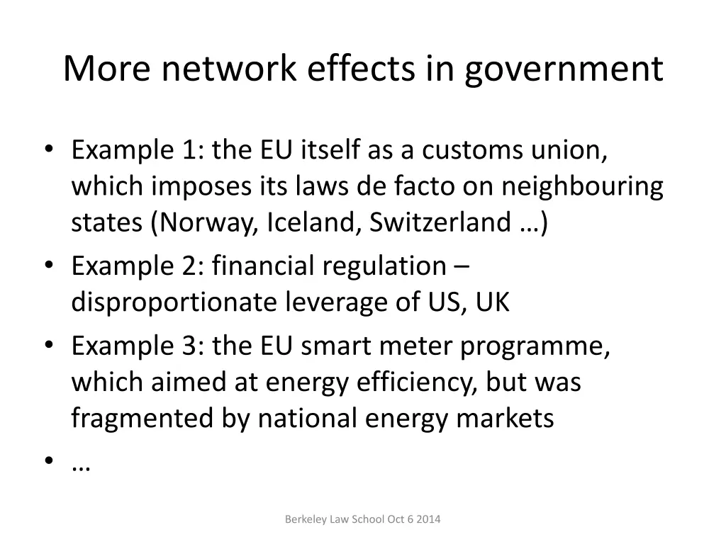 more network effects in government