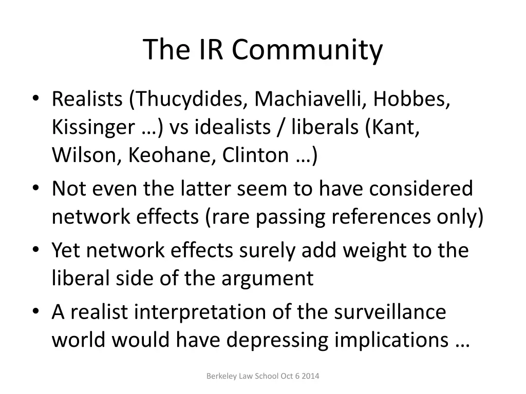 the ir community