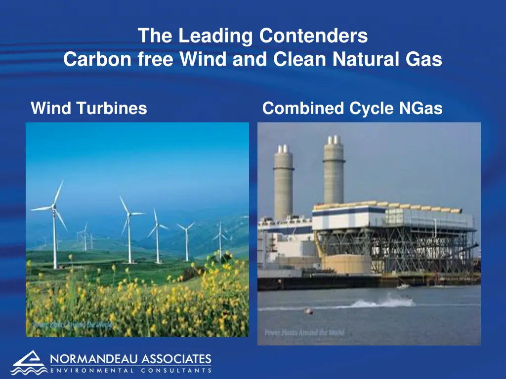 the leading contenders carbon free wind and clean