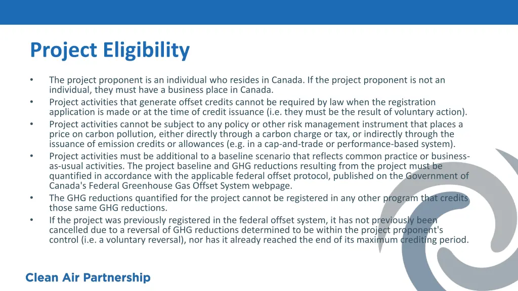 project eligibility 1