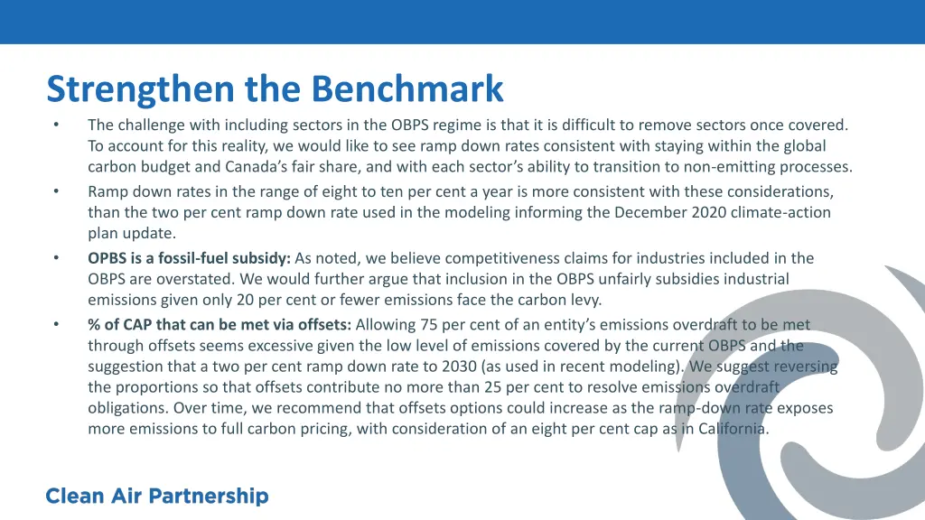 strengthen the benchmark the challenge with