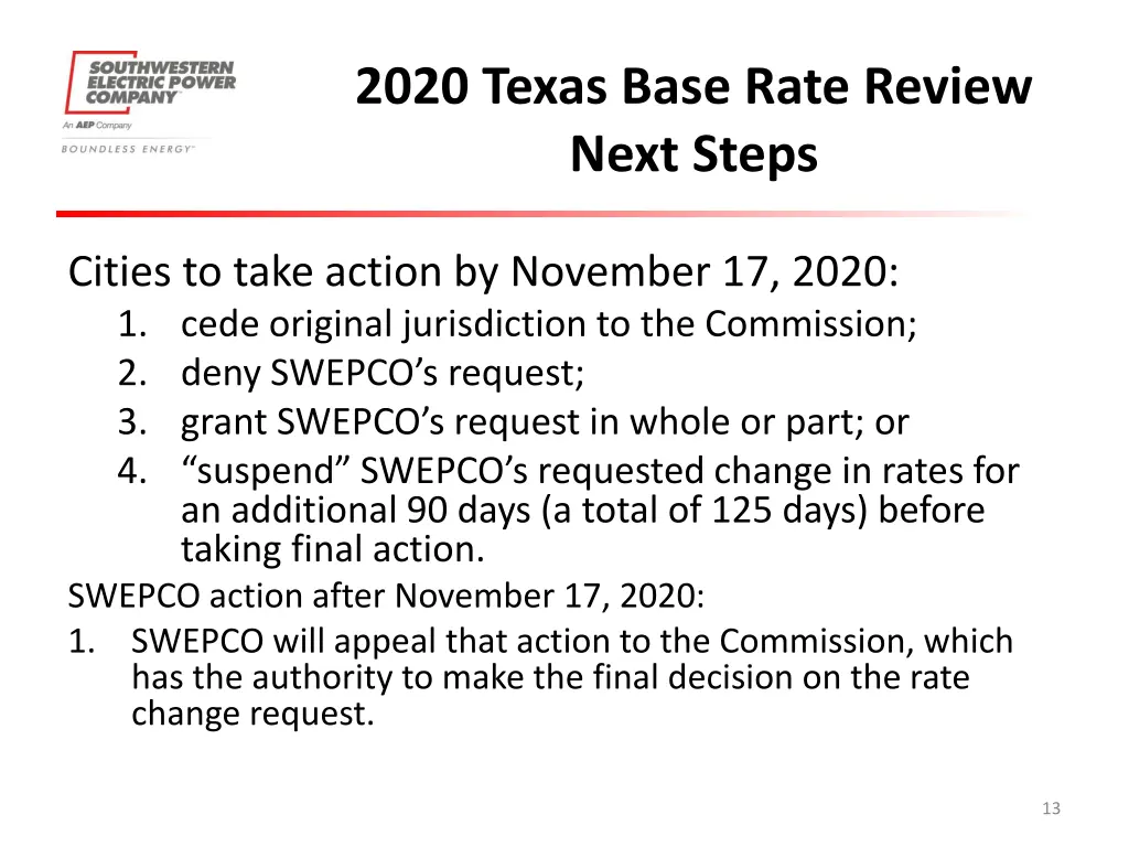 2020 texas base rate review next steps