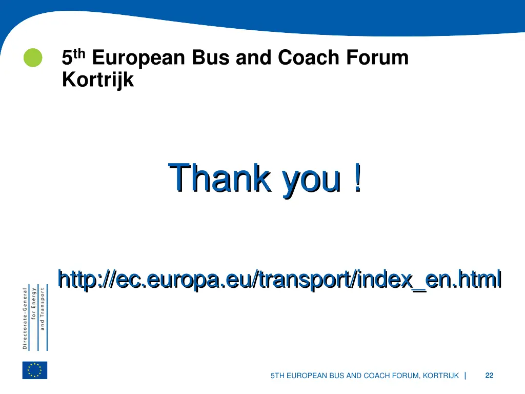 5 th european bus and coach forum kortrijk