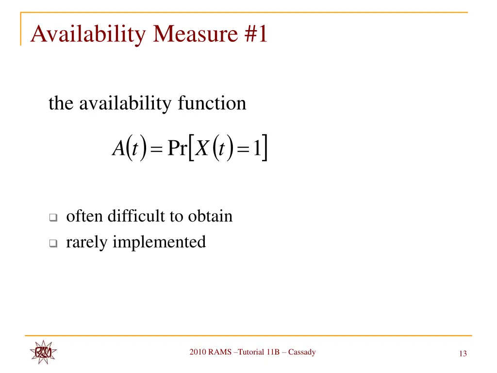 availability measure 1
