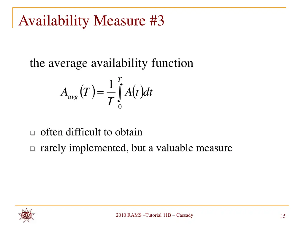 availability measure 3
