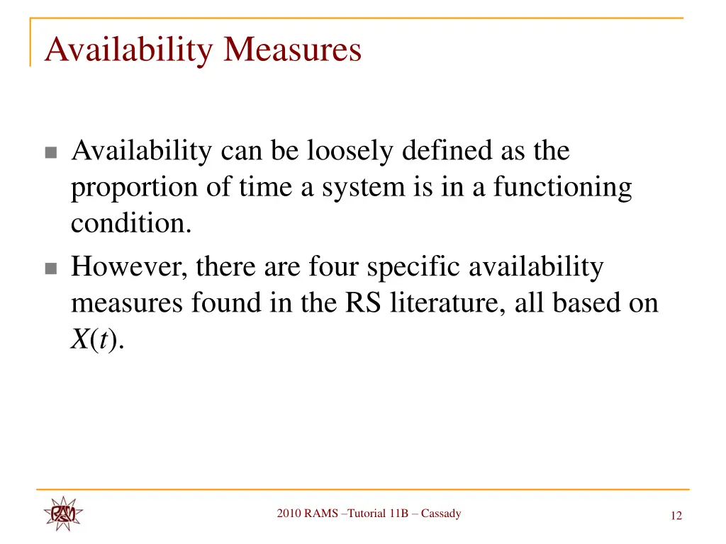 availability measures