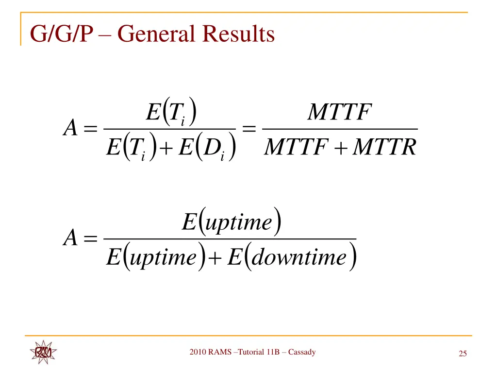 g g p general results