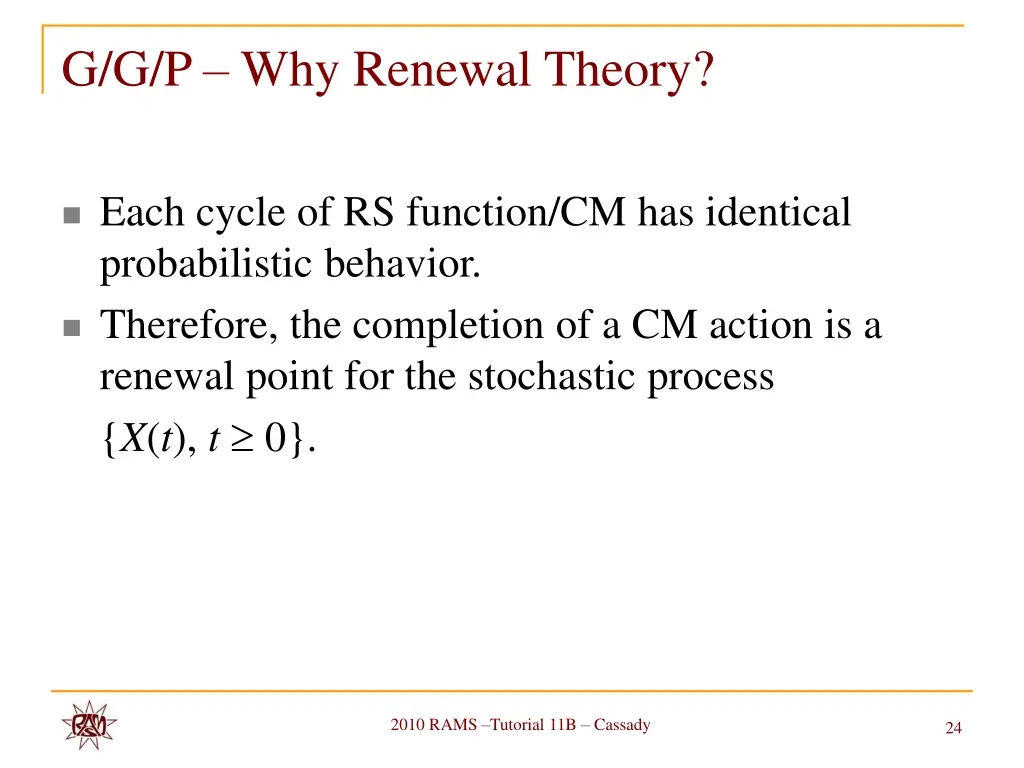 g g p why renewal theory