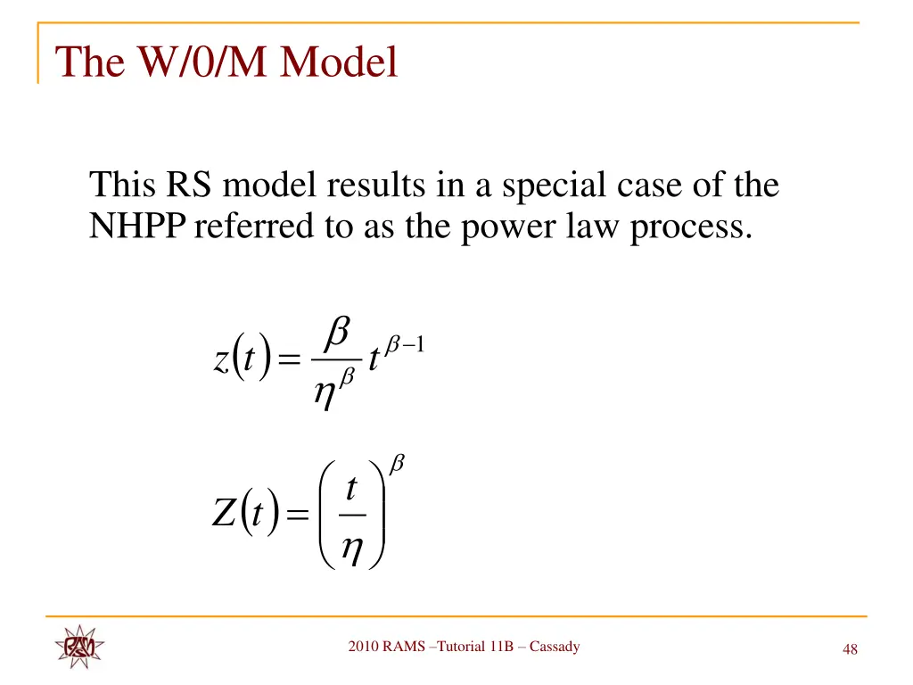 the w 0 m model
