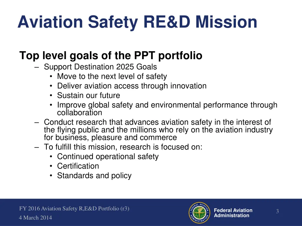 aviation safety re d mission