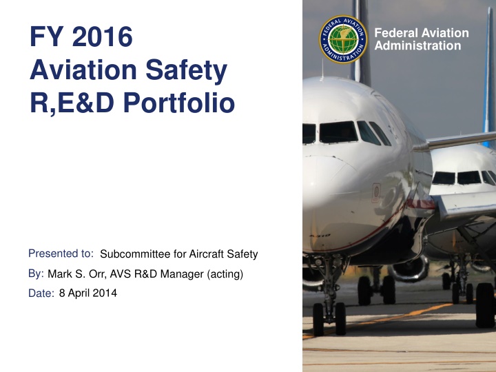fy 2016 aviation safety r e d portfolio