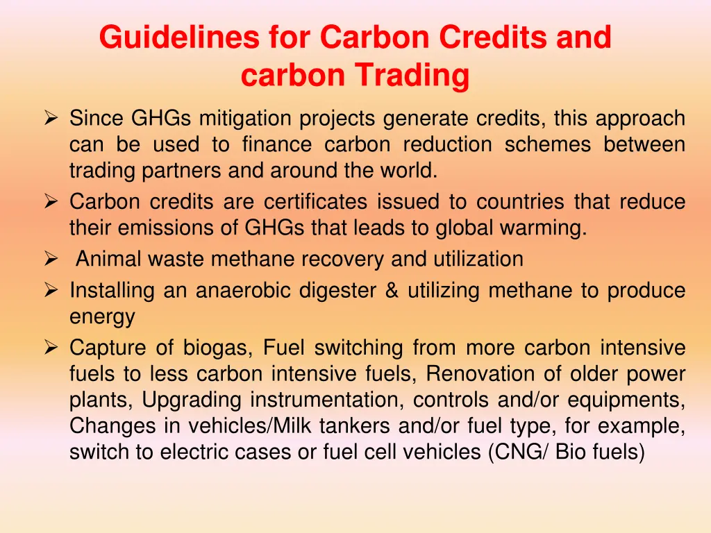 guidelines for carbon credits and carbon trading 1