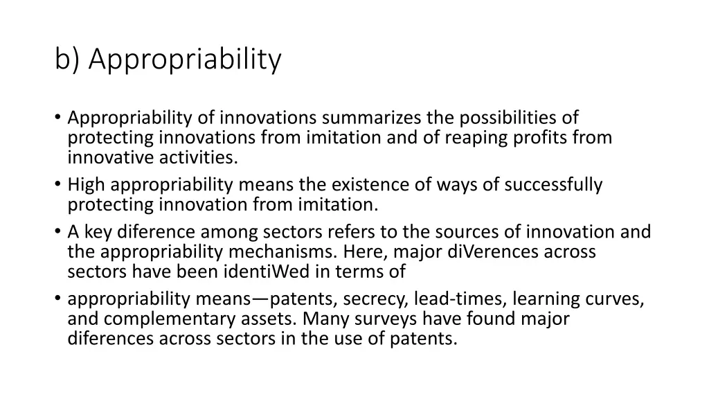 b appropriability