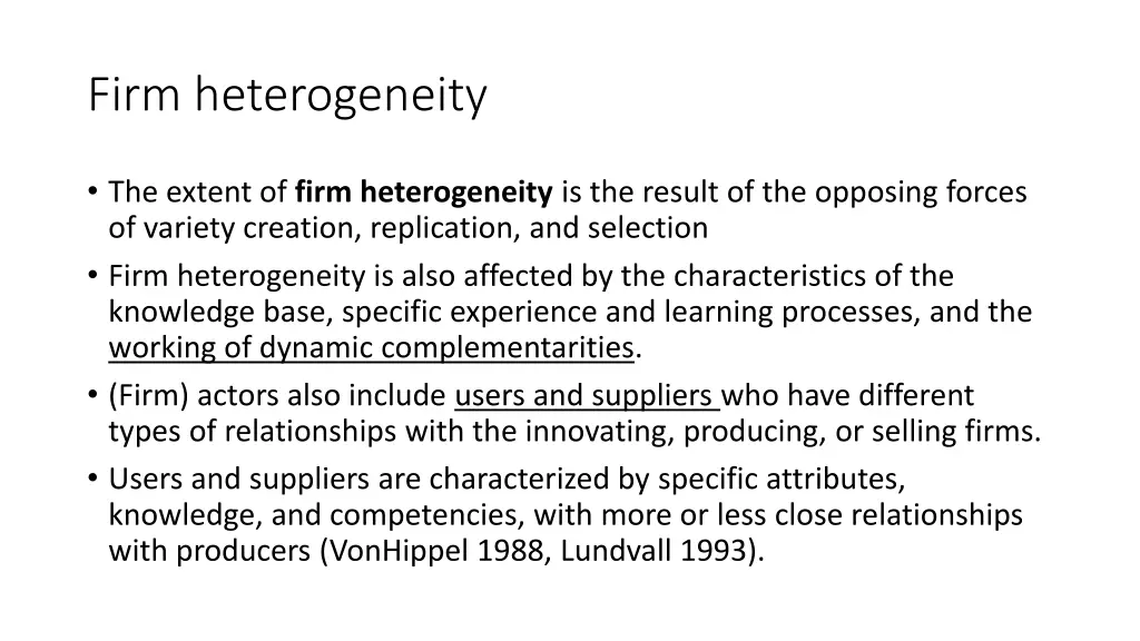 firm heterogeneity
