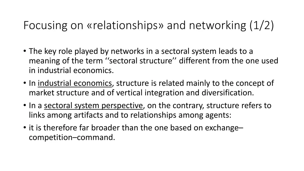 focusing on relationships and networking 1 2