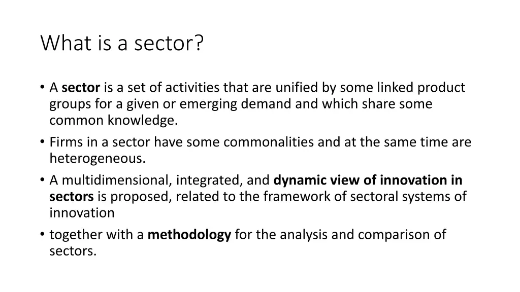 what is a sector