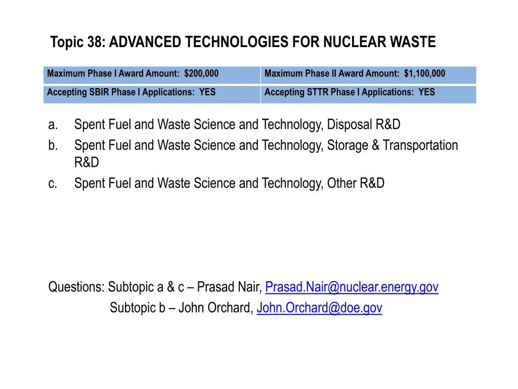topic 38 advanced technologies for nuclear waste