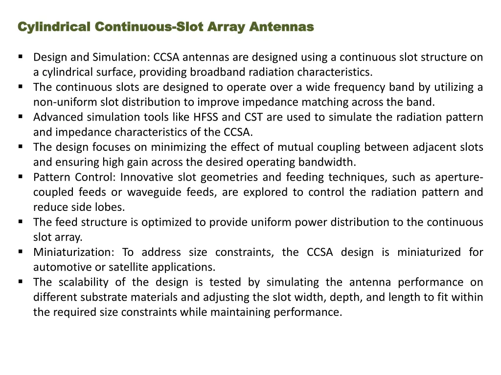 cylindrical cylindrical continuous continuous slot 2