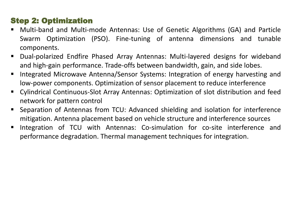step step 2 2 optimization optimization multi