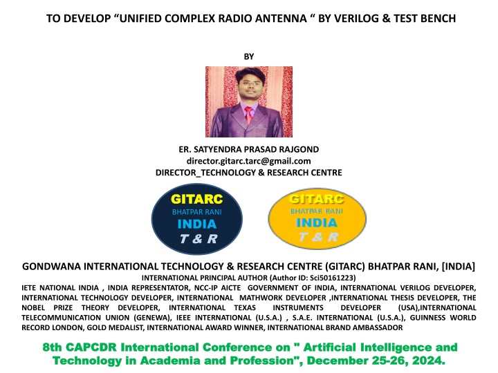 to develop unified complex radio antenna