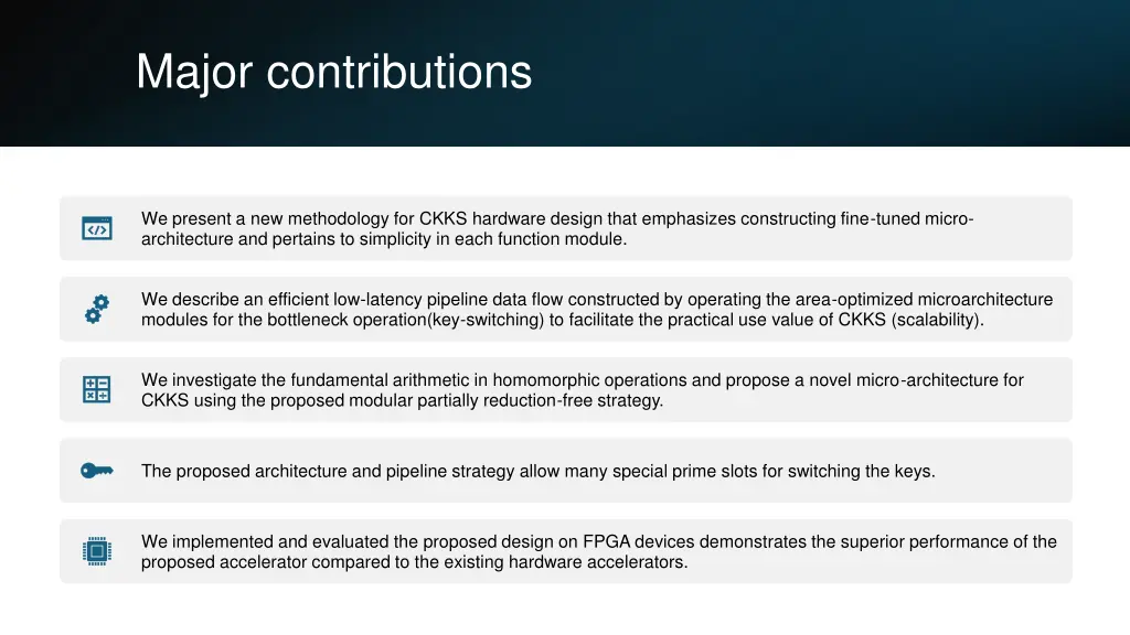 major contributions