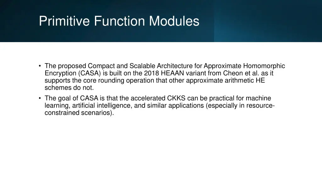 primitive function modules