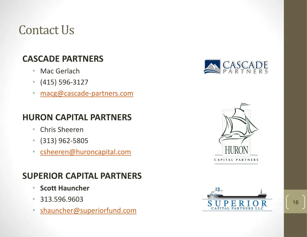 contact us
