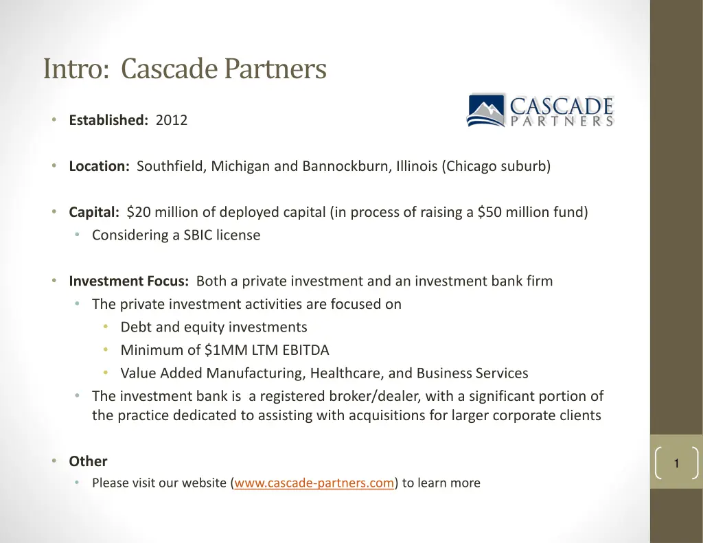 intro cascade partners