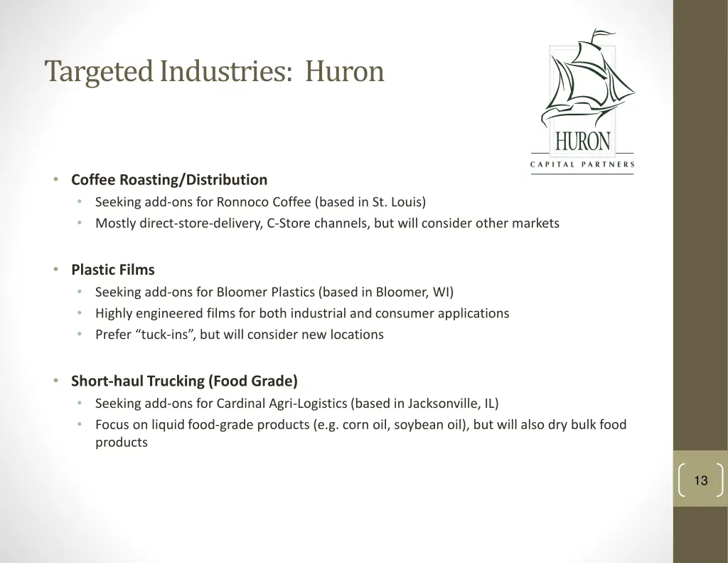targeted industries huron