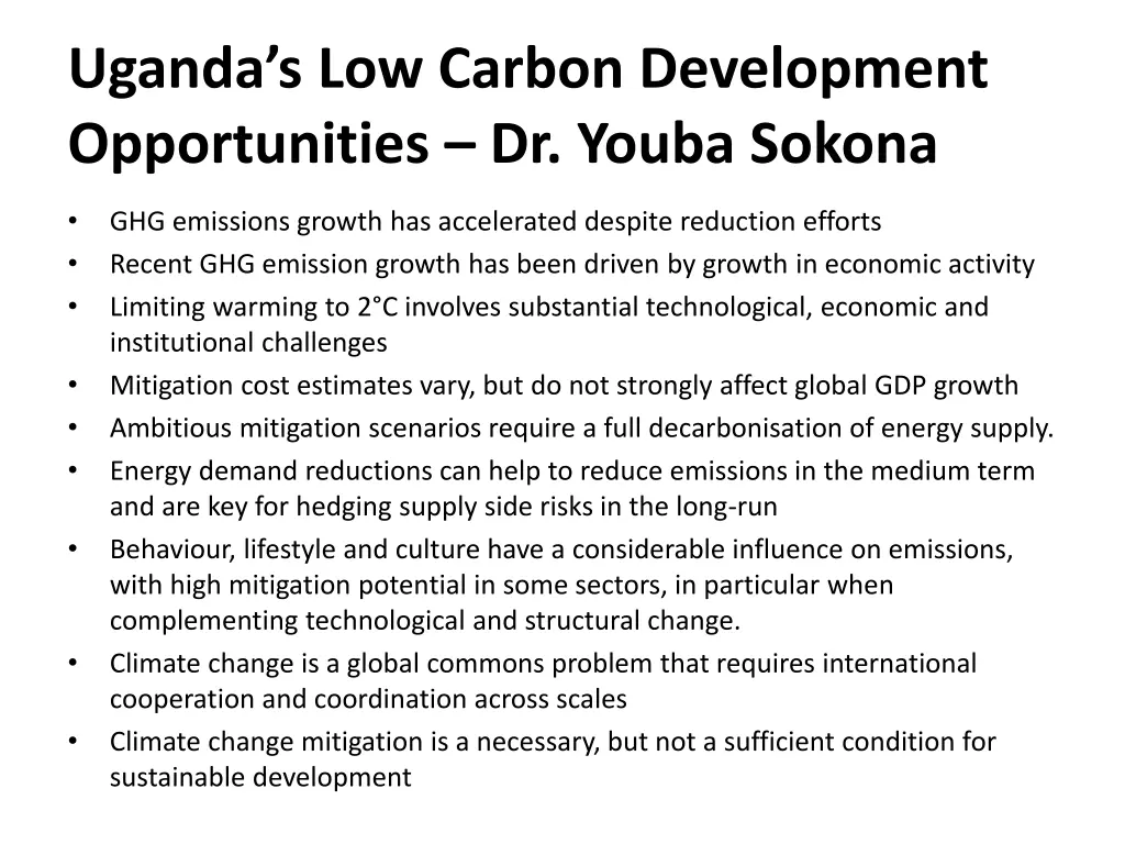 uganda s low carbon development opportunities