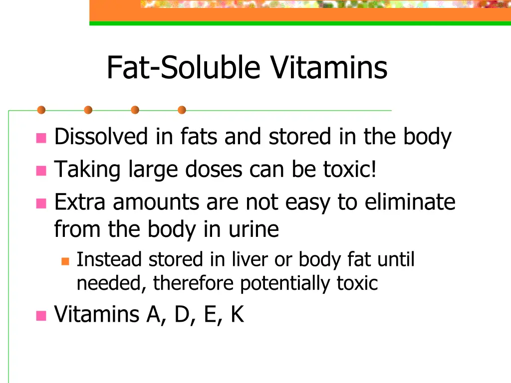 fat soluble vitamins
