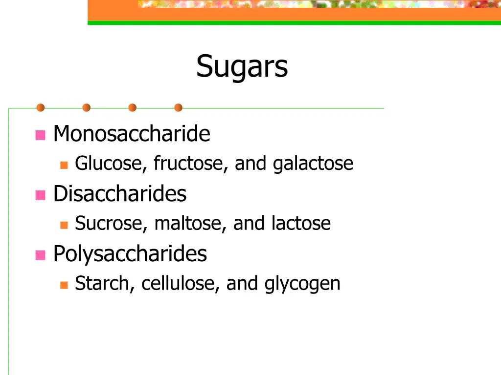 sugars