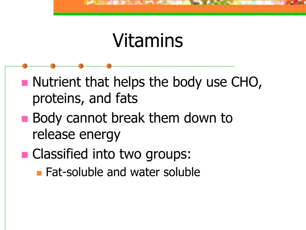 vitamins