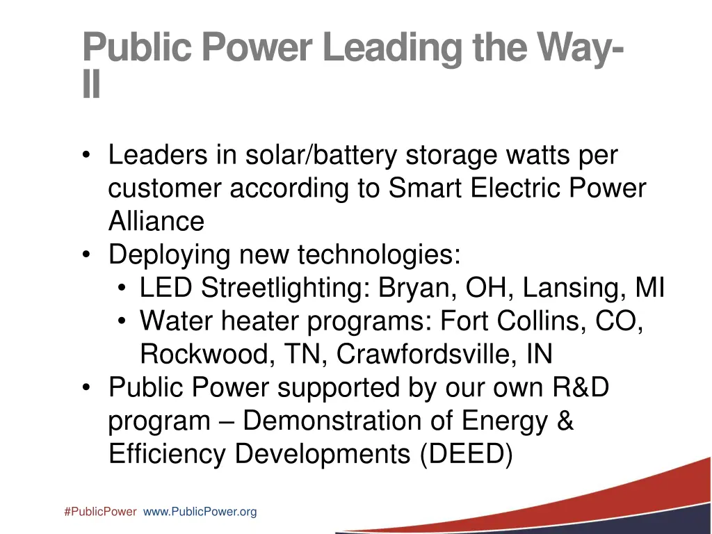 public power leading the way ii