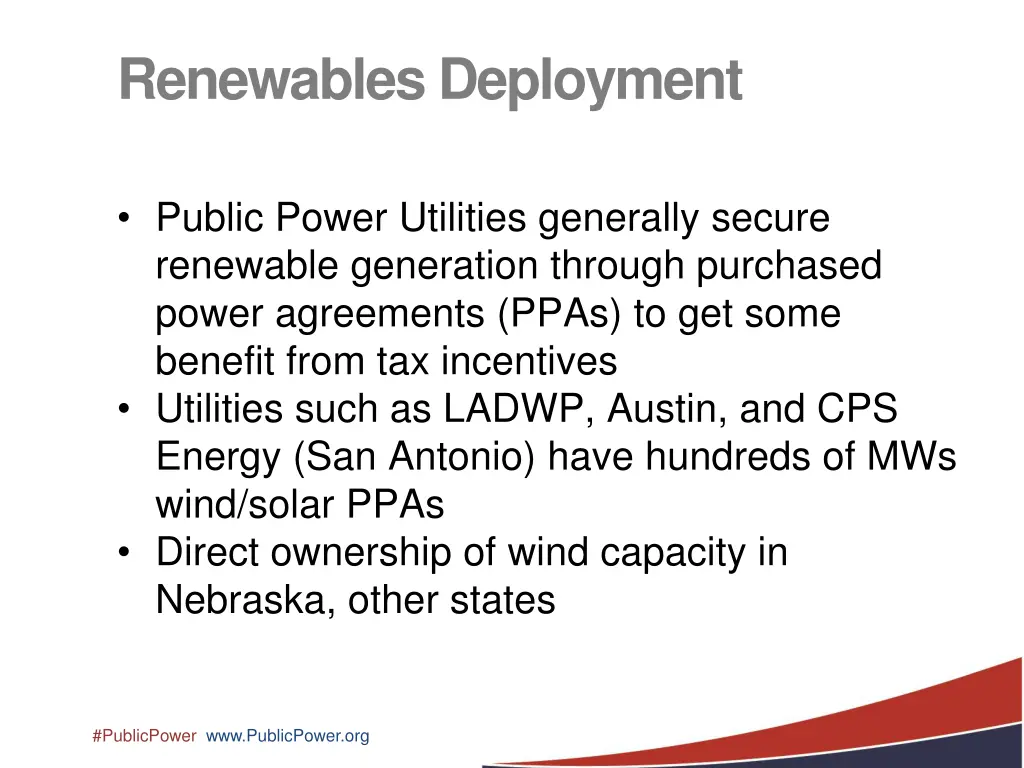 renewables deployment