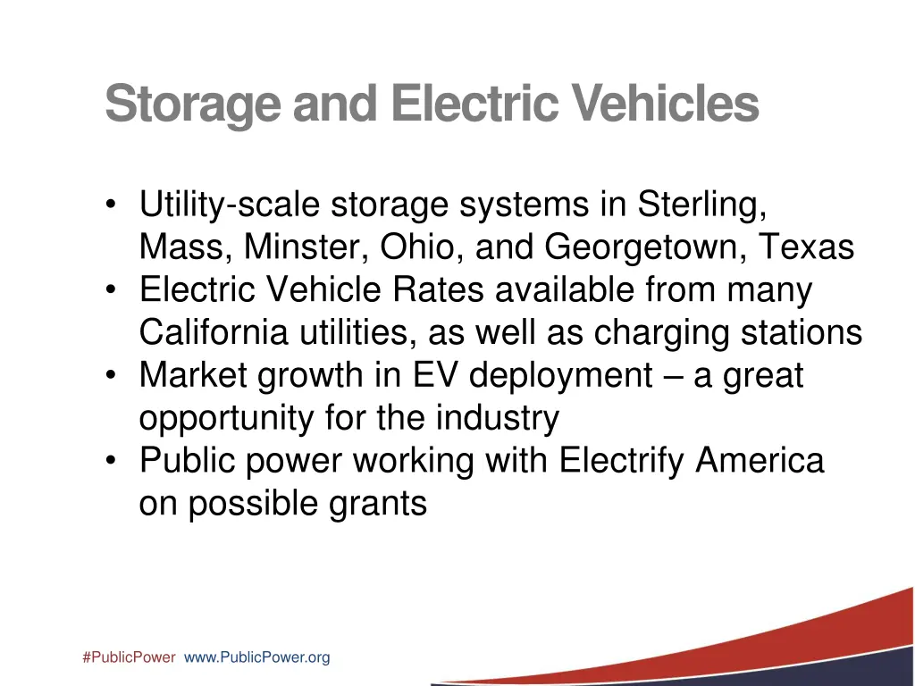 storage and electric vehicles