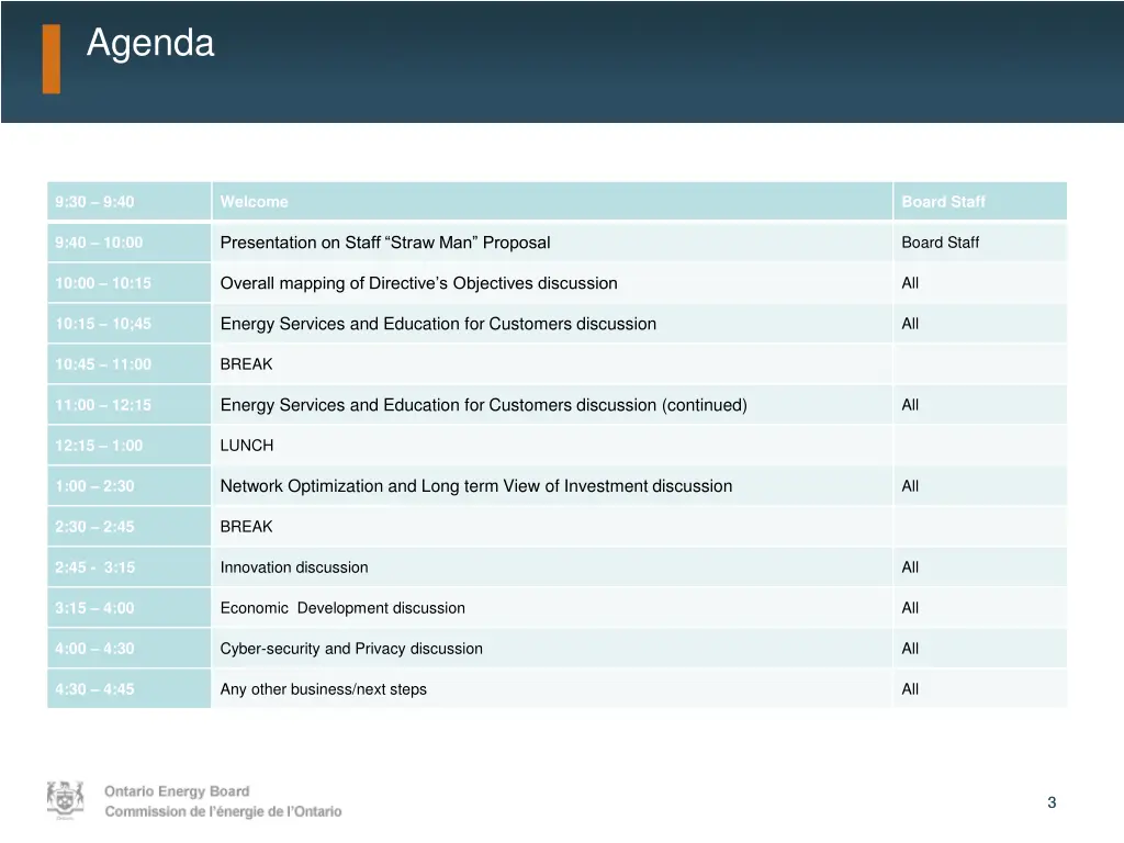 agenda