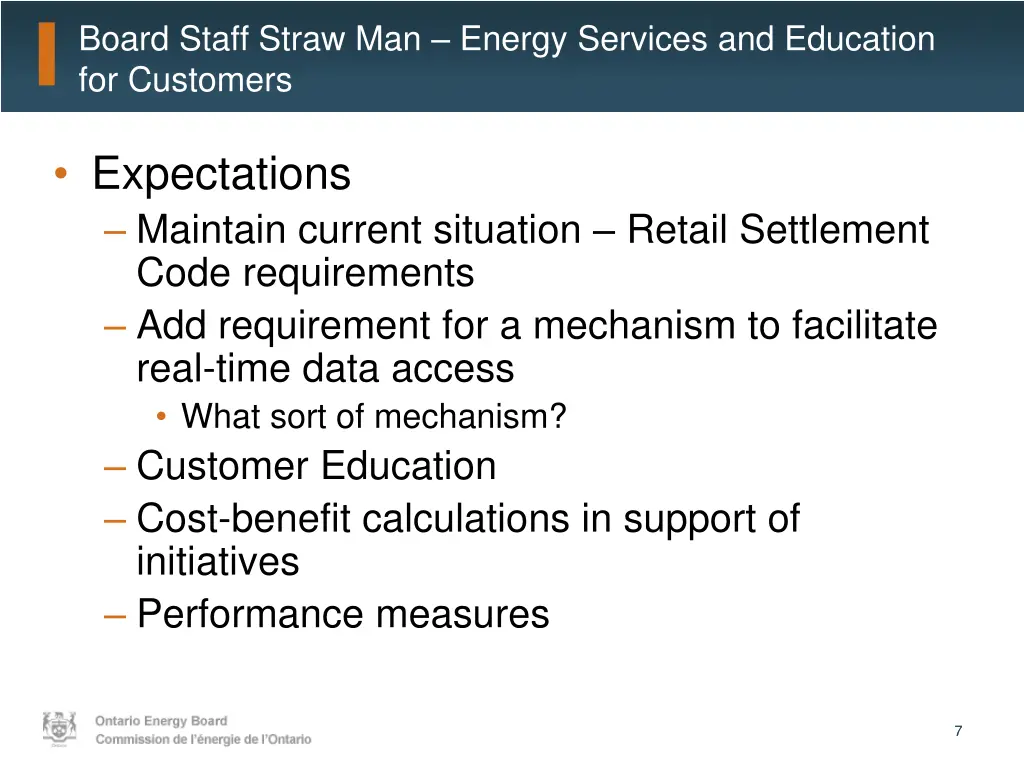 board staff straw man energy services