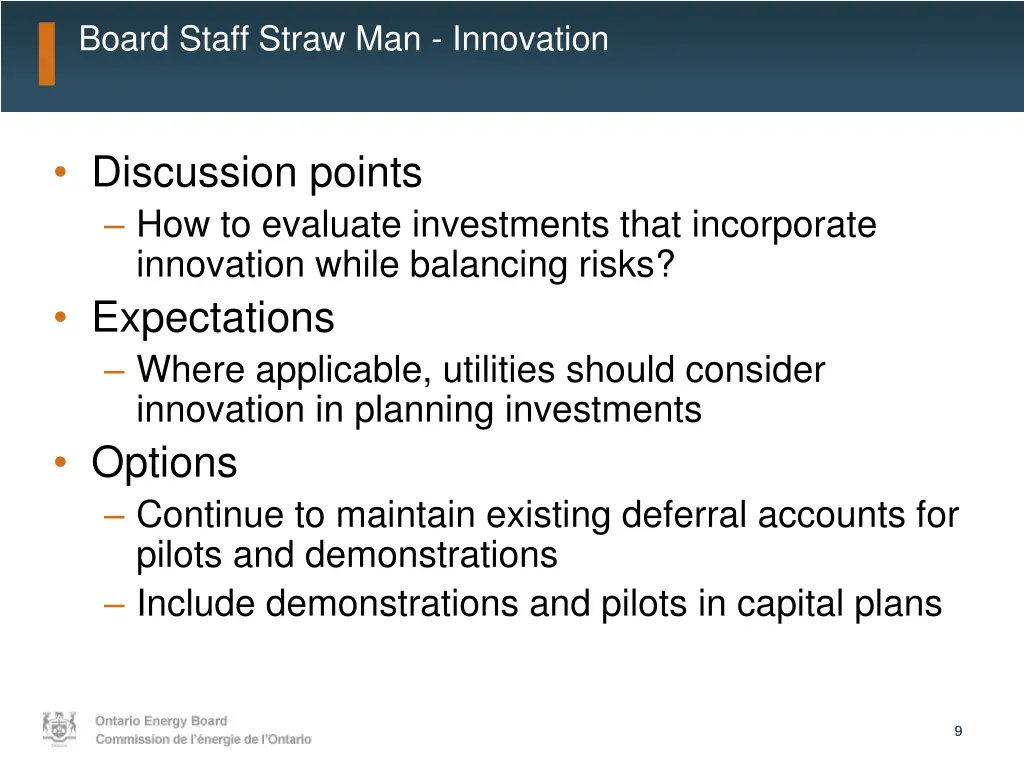 board staff straw man innovation