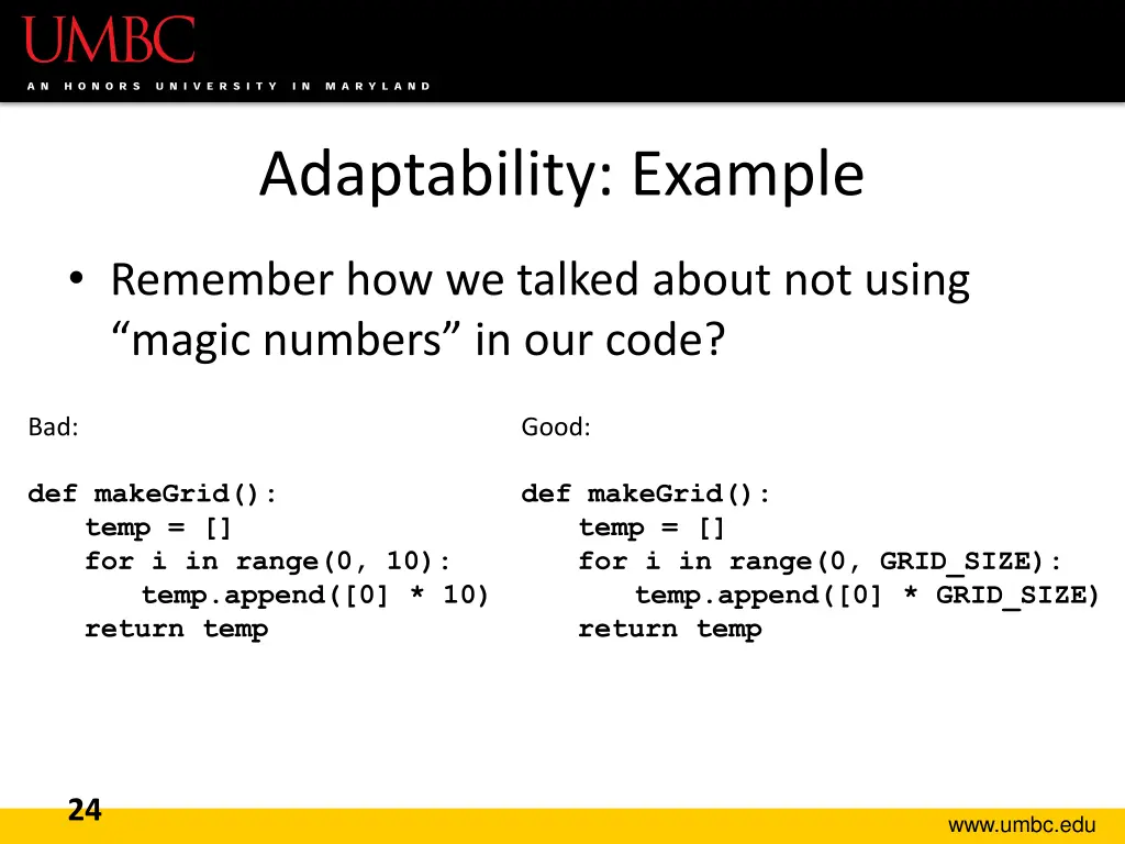 adaptability example
