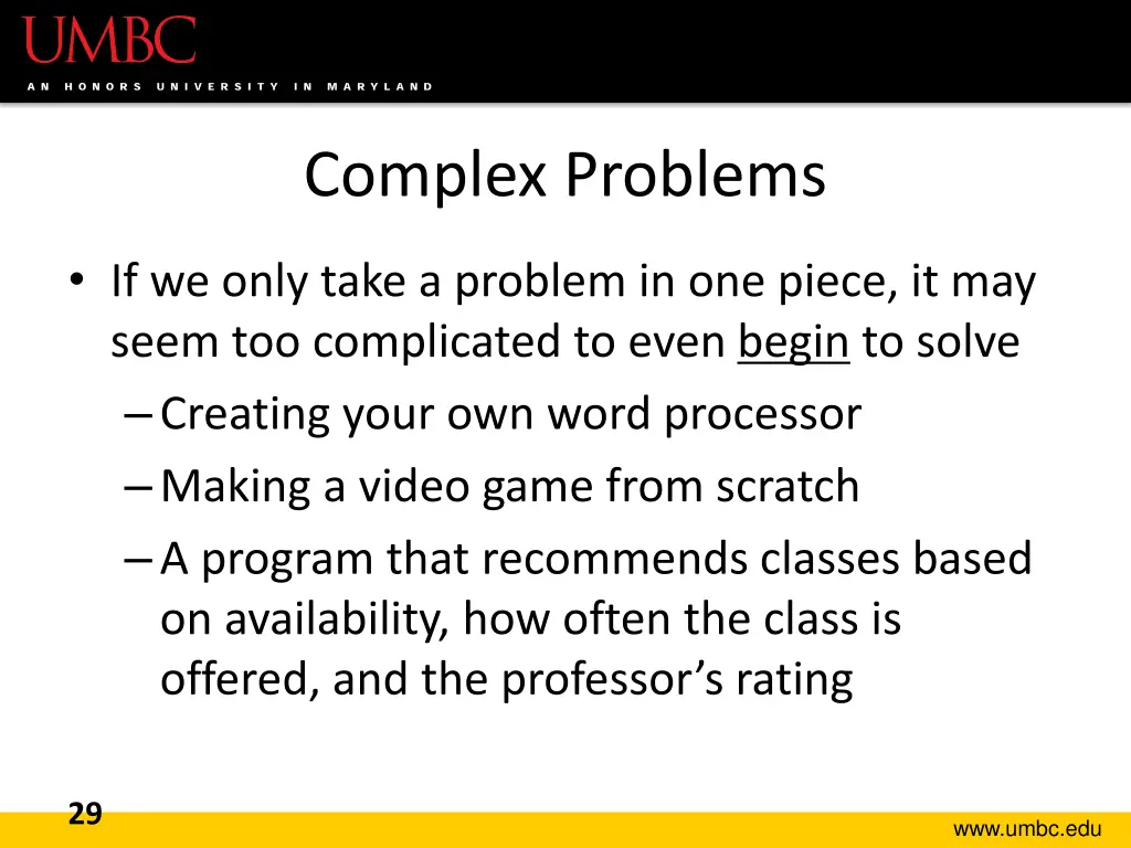 complex problems