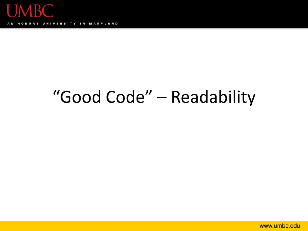 good code readability