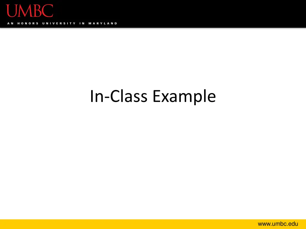 in class example